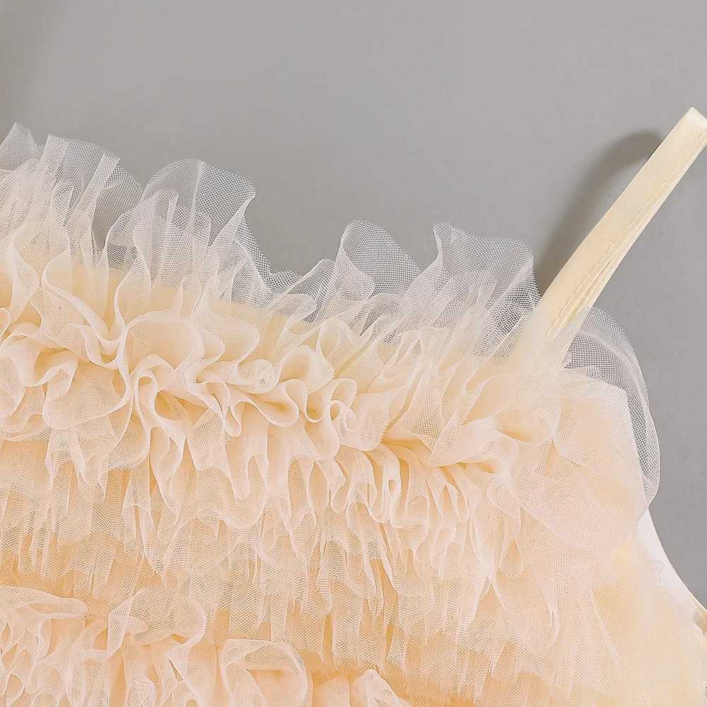 Party Satin Girls Split Dress Elegant Bridemaid Birthday Prom Princess Kids Dresses for Girl Fluffy Tulle Wedding Gala Costumes Z250926