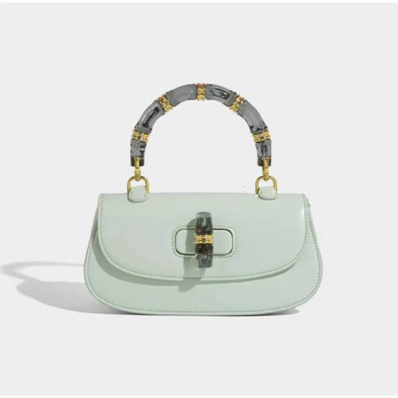 Luxury Transparent Handle Crossbody Saddle BagVintage Shoulder BagCompact Chic Women Sling BagDesigner Color Contrast Handbag Z250926