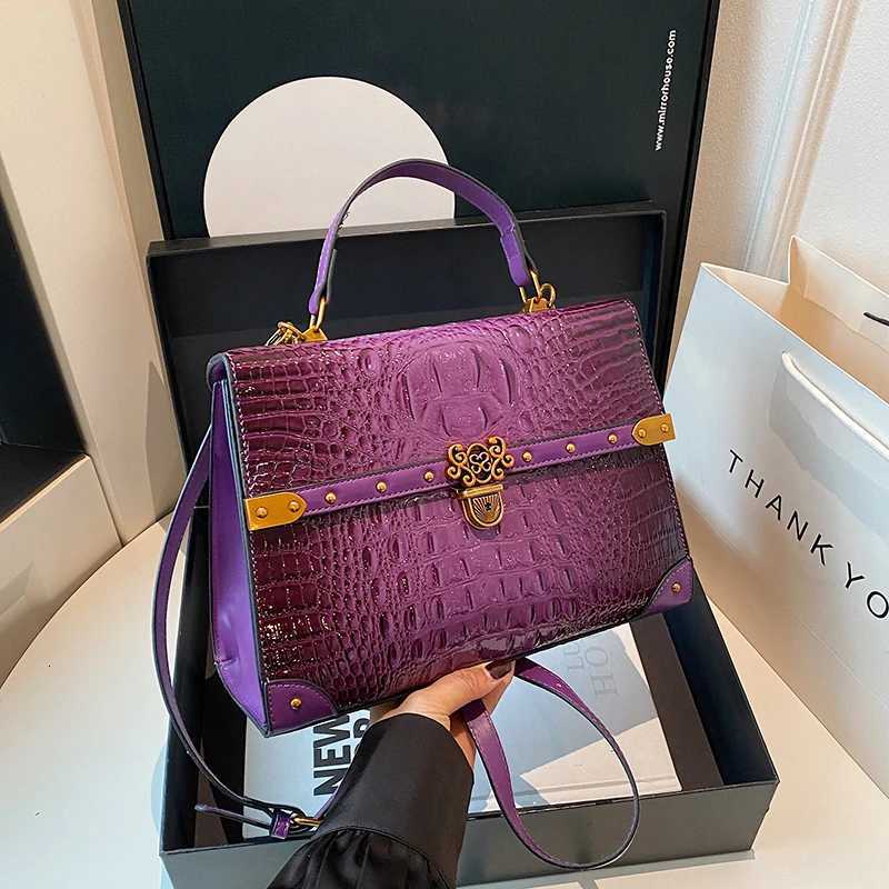 Luxury Purple Handbag Classic Women Bag 2025 New Designer Shoulder Bag High Quality Solid Pu Leather Crossbody Small Square Bag Z250926