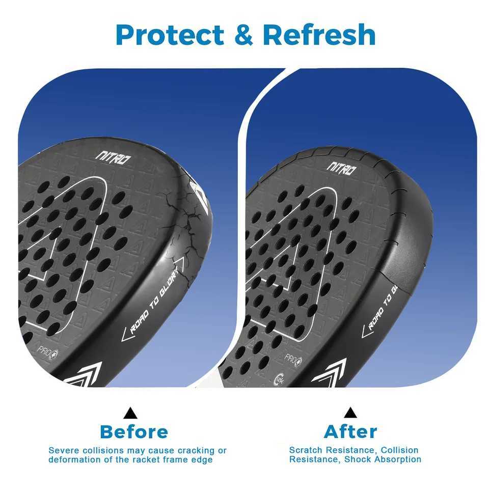 AMA SPORT Padel Racket Protection Tape Pack of 126 Edge Protector Durable Easy to Replace Transparent Padel Protector J250926