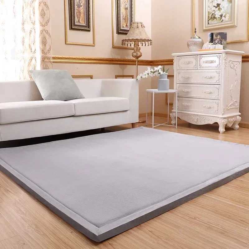 Latest Japanese Style 3CM Thickening Coral Fleece Velvet Mattress Camel Bed Mattress Living Room Tatami Carpet Baby Crawling Mat C250926