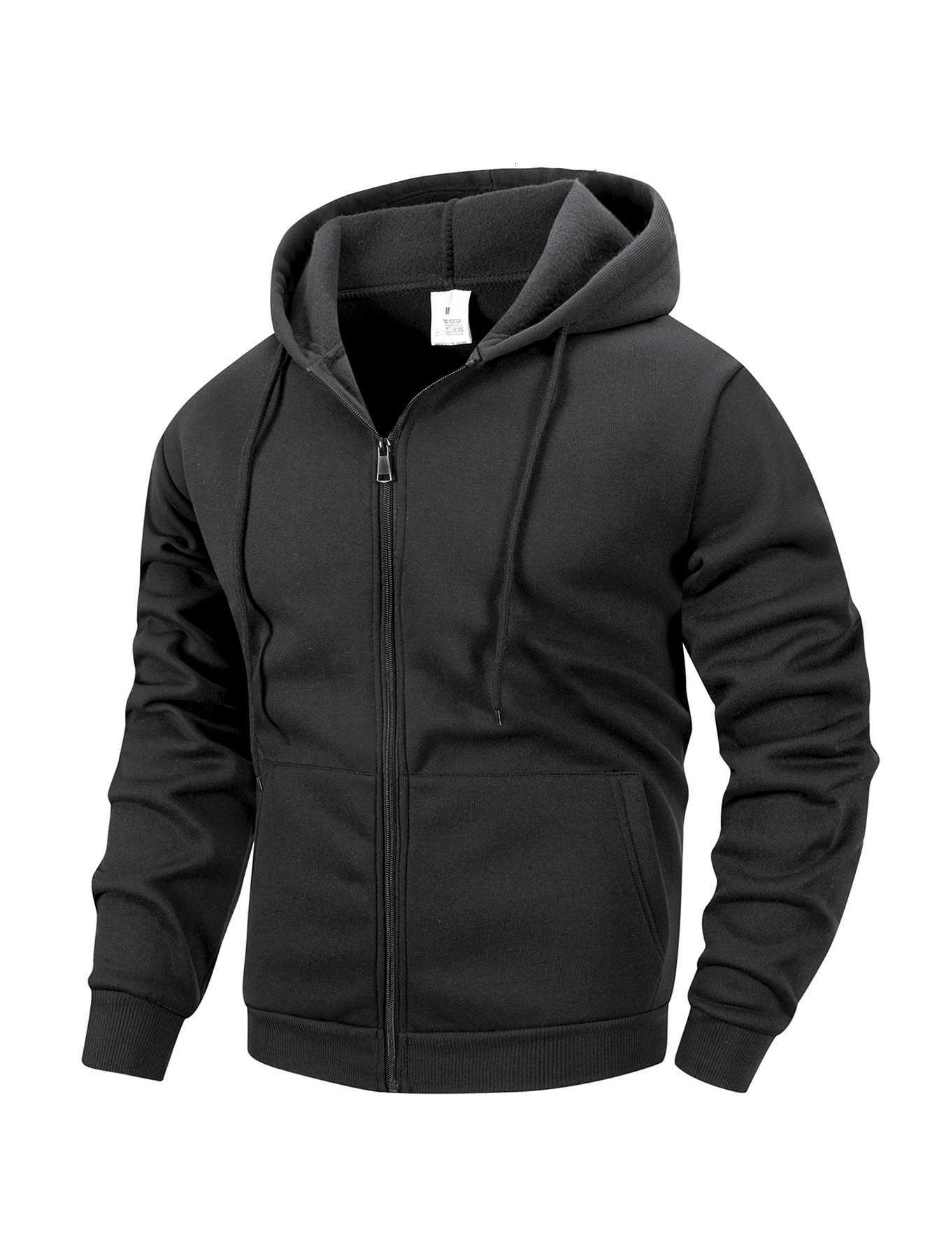 Mens Zip Hoodie Jacket Hooded Sports Outdoor Daily Basic Casual Autumn Winter Hoodies Sweatshirts Cardigan Jacket W250926