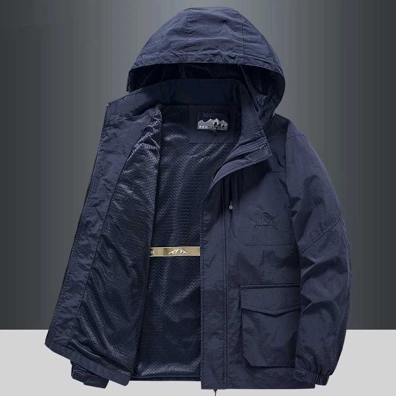Mens Windbreaker Waterproof Jacket for Man Clothes for Man Mens Jacket Mens Coats Autumn Workwear Jacket Fishing Robes W250926