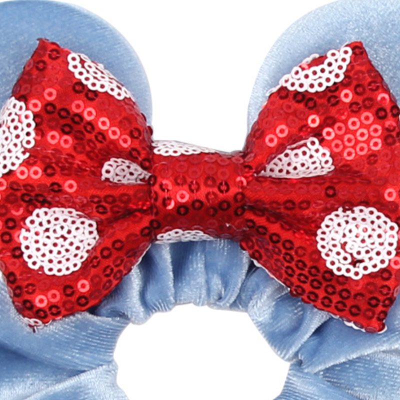 Disney girl Halloween hair accessory Mickey Christmas hair ring plus thickened velvet pig intestine hair ring elastic golden velvet hairband Halloween