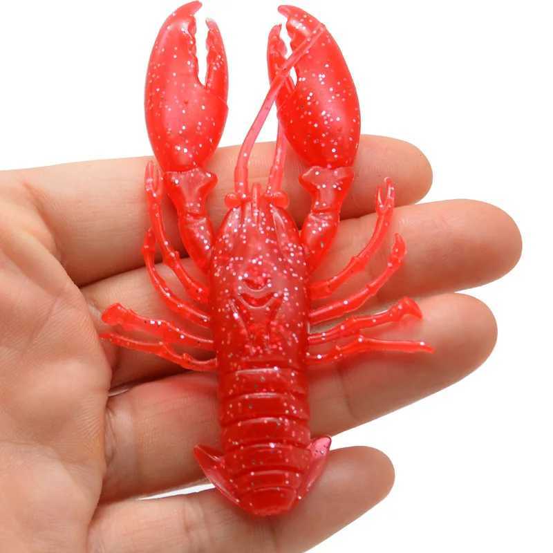 Simulation Lobster Fishing Lure Hollow Special Shaped Shrimp Soft Bait 9cm Worm Artificial Lures Lot 5 Pieces Sa W250926