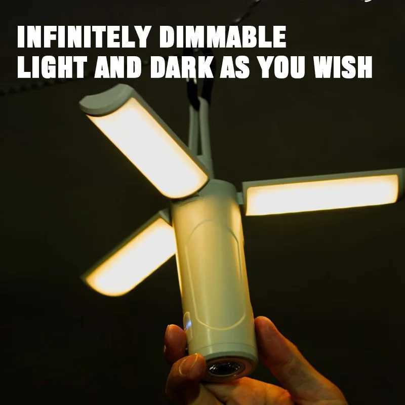 Warsun Foldable USB Rechargeable Tent Camping Light 4000mAh Travel Lanterns Outdoor Emergency Lighting LED Camping Lamp C250925