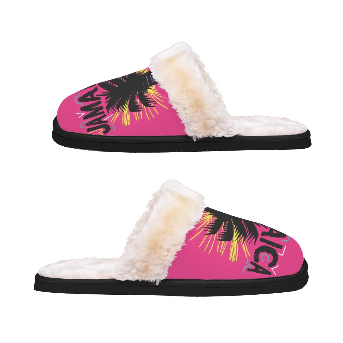 DHgatepod Women's Plush House Slippers - Non-Slip EVA Sole, Warm Fuzzy Comfort, Anti-Skid Indoor Footwear for Fall/Winter Home Use