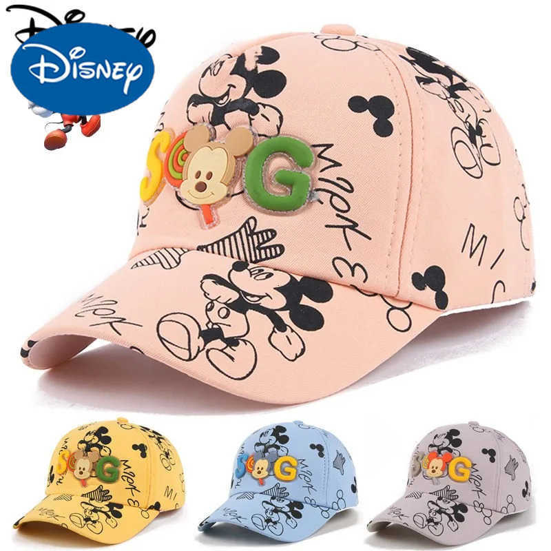 Disney Creative Mickey childrens cute cartoon print pattern fashion and versatile portable sunshade baseball cap when going out H250926