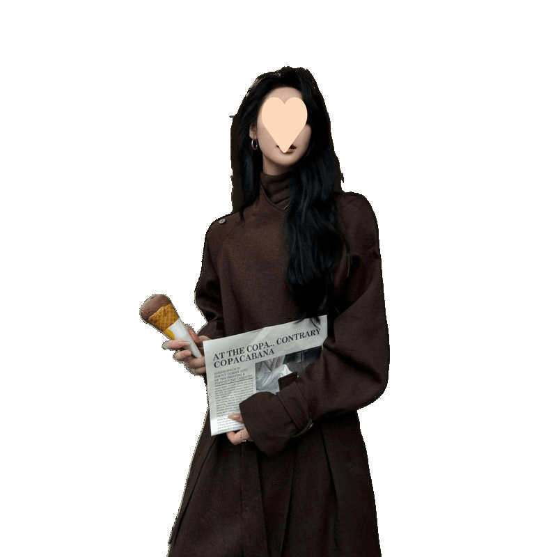 Hepburn Sle HighEnd Long Coat Elegant Tie Waist Brown Trench Coat for Women W250926