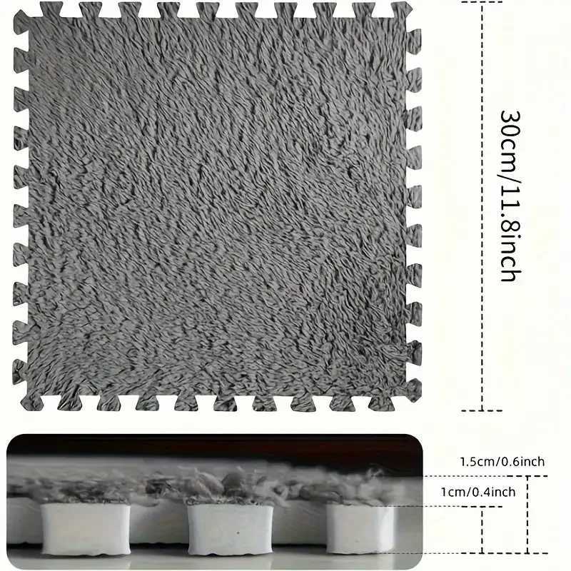 Baby Patchwork Crawling Mat EVA Interlocking Foam Plush Carpet Soft and Fluffy Bedroom Pad Baby Anti Fall Floor 116pcs C250926