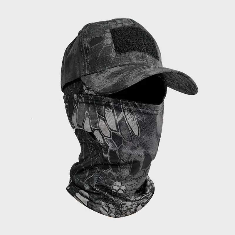 Tactical Camo Baseball with Face Mask Outdoor Sports Hat for Hiking Fishing Climbing Sun Protection Z250926