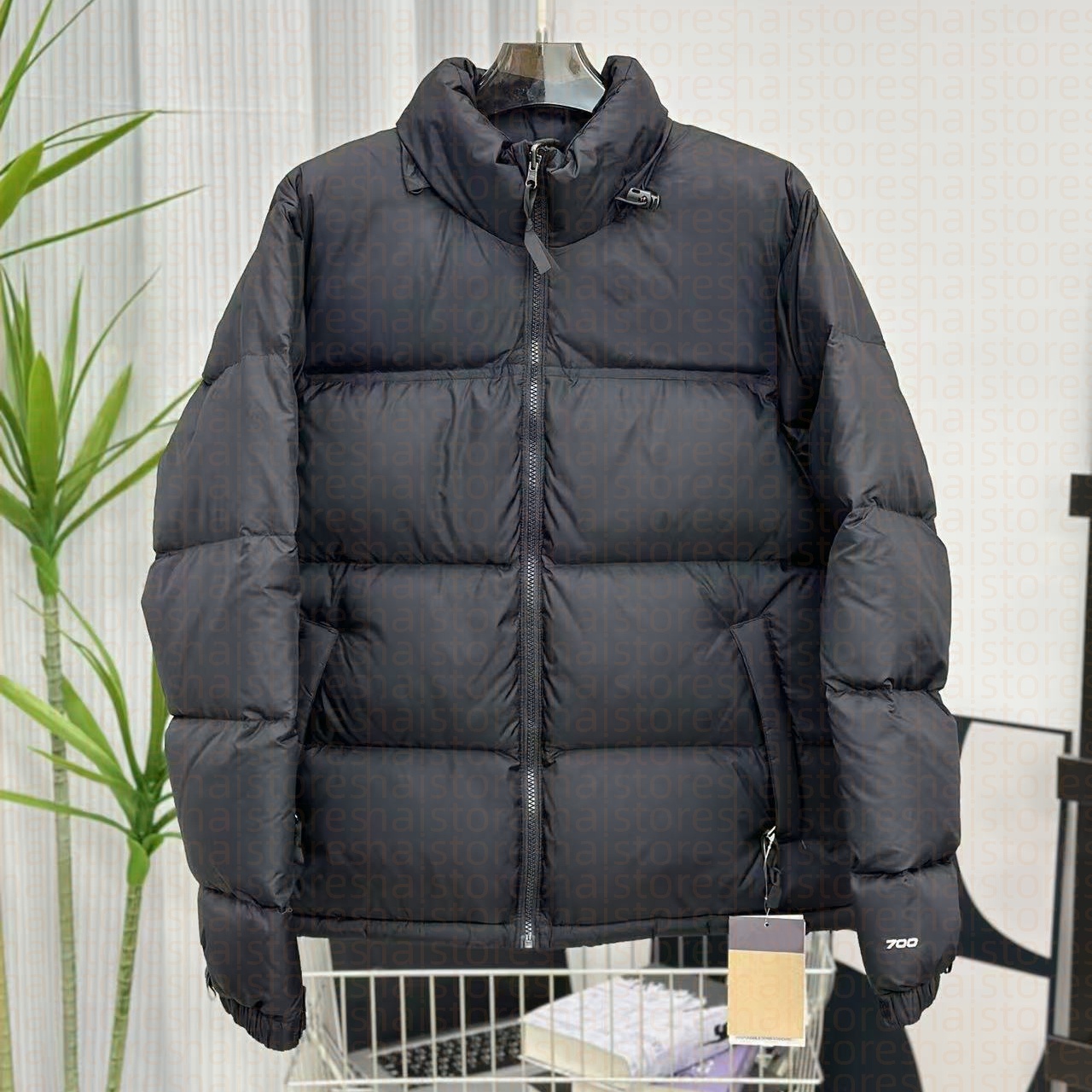 Mens Stand Collar Puffer Jacket Relaxed Down Jackets Coat Down Fit Urban Style Outdoor Parka With Two Side Zipper Pockets Thermal Insulated Outerwear