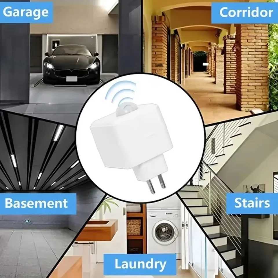 AC85265V E27 Led Lamp Base with Motion Sensor PIR Human Induction Light Bulb Holder Socket Adapter Converter Adjustable C2509251