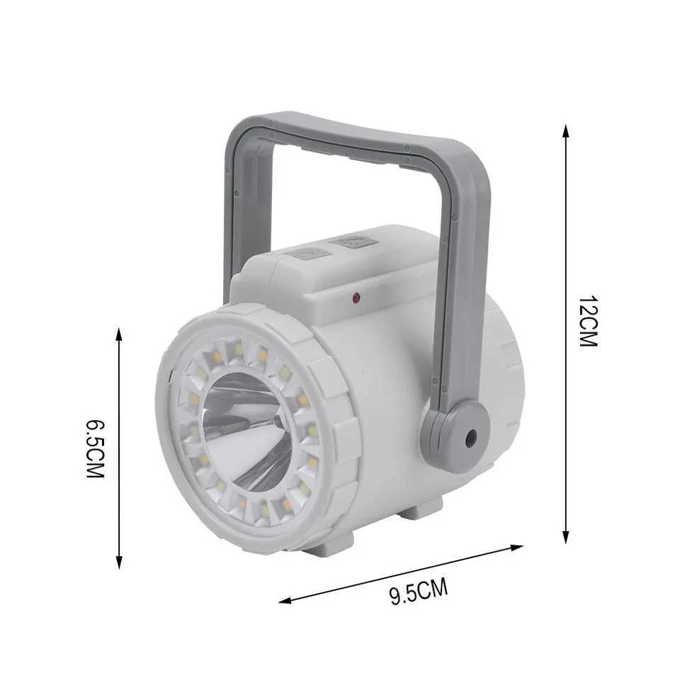 BORUiT Hand Crank LED Camping Lantern TypeC Rechargeable Power Bank Tent Light Gear Self Powered Torch Camping Searchlight C250925