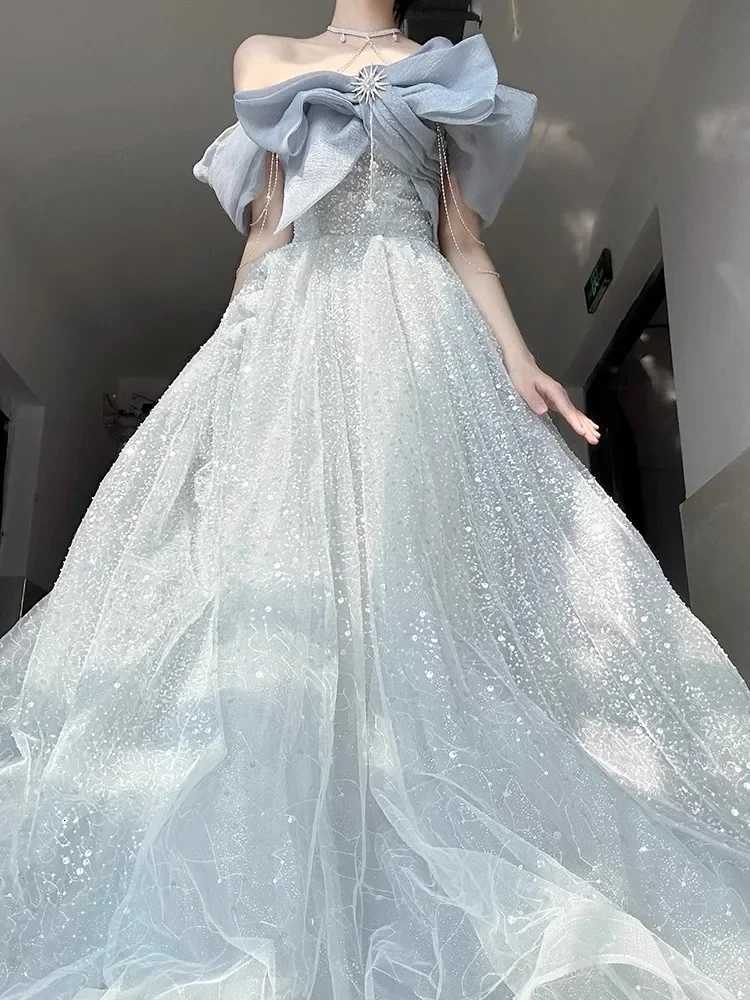 15 quinceanera dresses One shoulder evening gown with a light luxury niche highend adult gift fluffy dress and formal attire Z250926