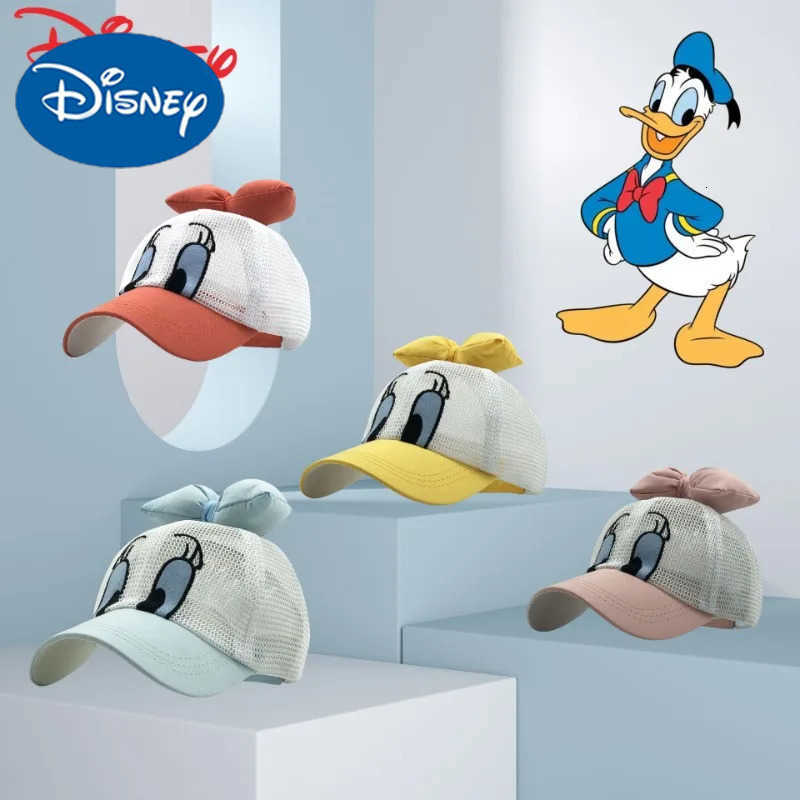 Disney Creative Donald Duck Childrens Summer New Cute Cartoon Shape Going Out Fashionable Portable Mesh Breathable Baseball Cap H250926