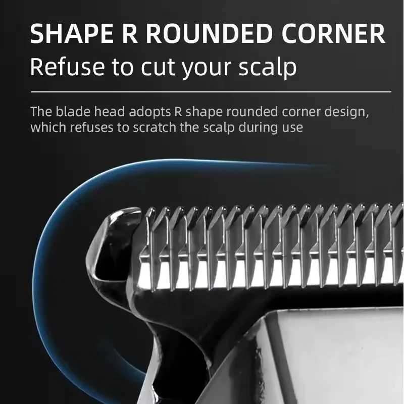 Kemei 5027 Barber Hair Trimmer Zero Gapped Cordless Edge Hair Clipper Close hair cutting Machine LCD Display Lining Dry Shaving R250926