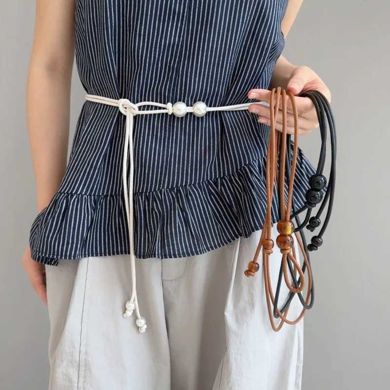 2025 New Female Waist Chain Thin Belt Simple Decoration Tie with Dress Long Waist Rope Knotted Vintage Dresses String Waistband L250926