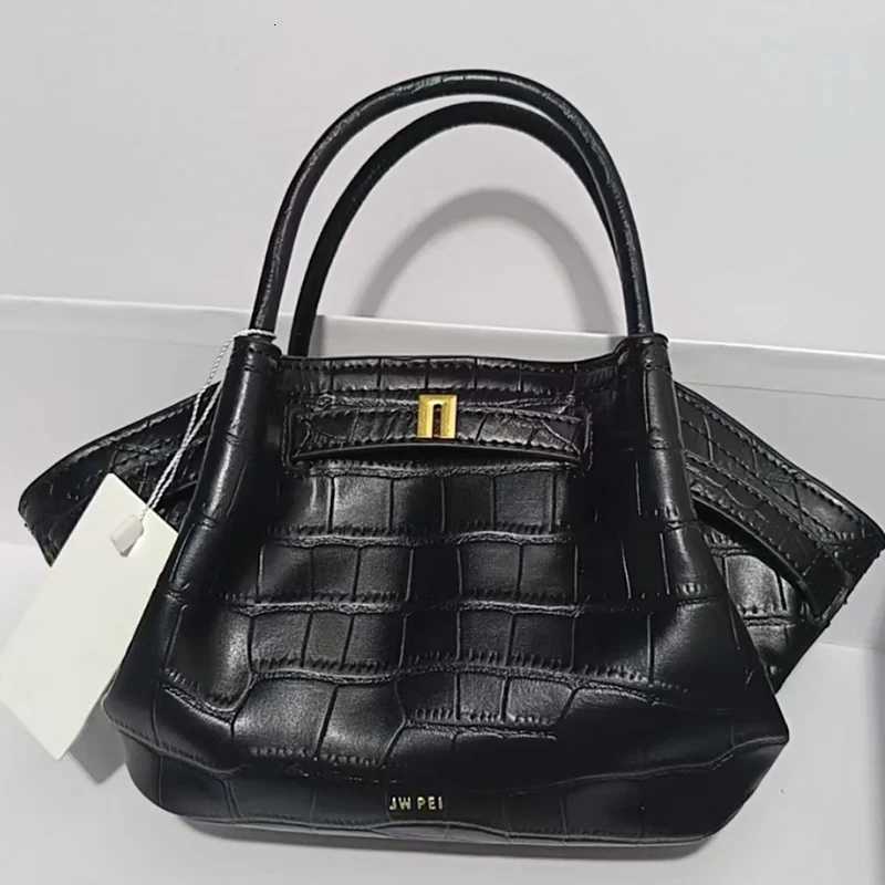 Womens multifunctional handheld dumpling bag twolayer cowhide large capacity tote bag single shoulder crossbody bagW250926