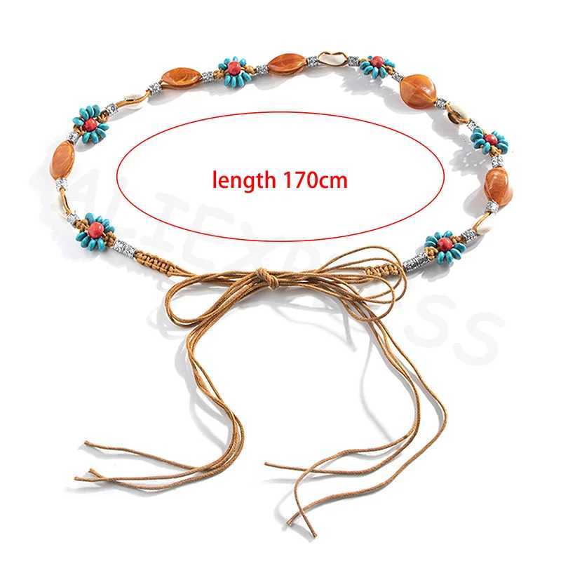 Bohemian Style Woven Waist Rope Ethnic Style Beaded Women Belt Casual Vacation Style Waist Rope Clothing Accessories Gifts L250926