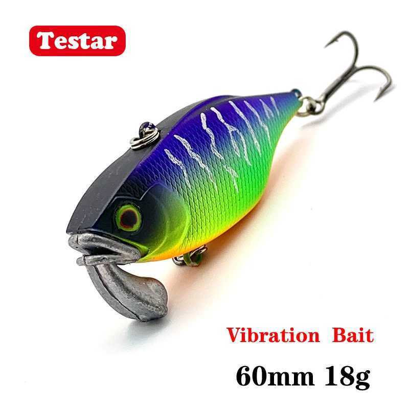 60mm 18g Testar Jig Vibration Bait Long Casting VIB Wobbrs Swimbait Winter Ice Fishing Trout Pike Dogfish W250926