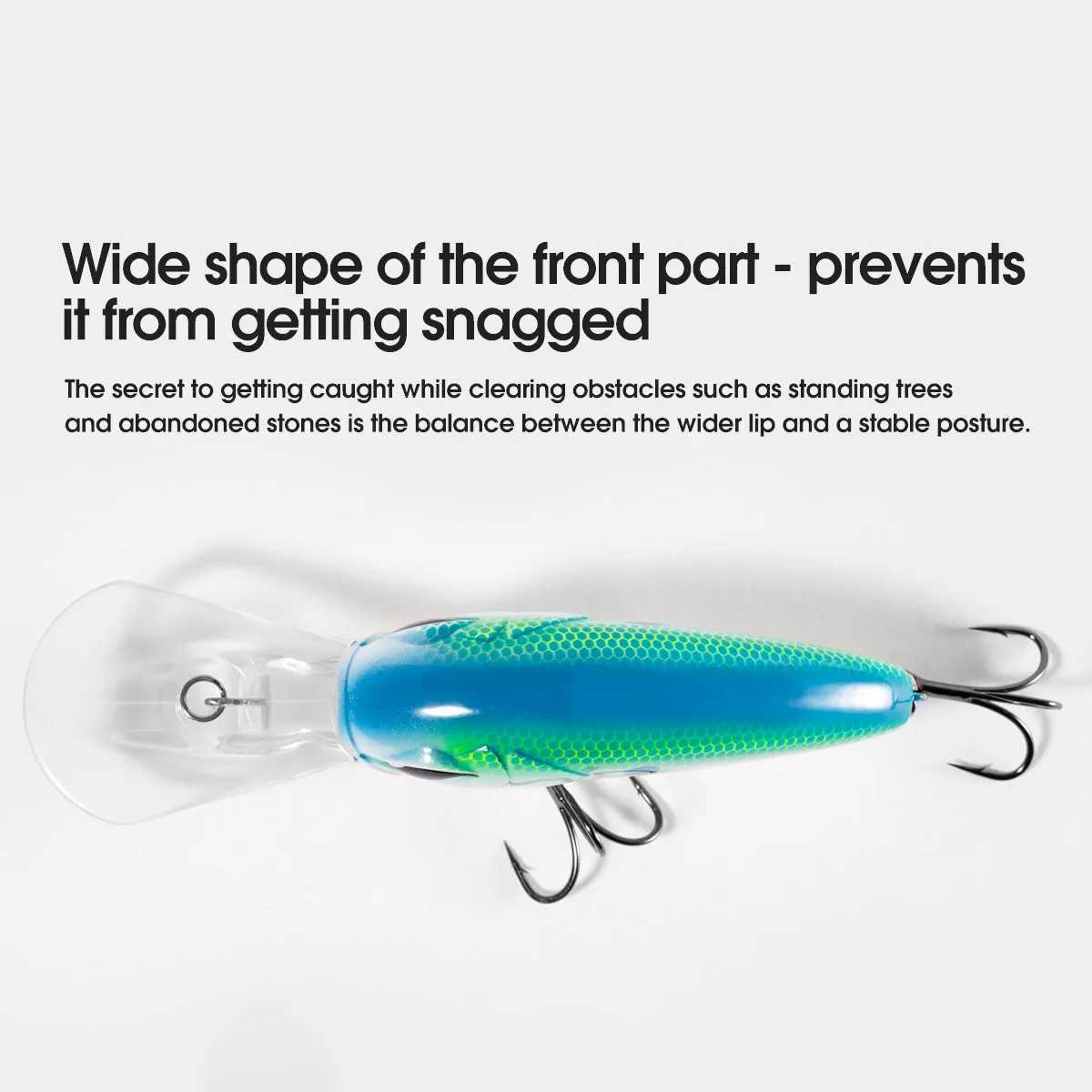 NOEBY Deep Diving Crankbait 8cm 305g Floating Minnow Fishing Lure Artificial Hard Bait for Bass Pike Saltwater Fishing Lure W250926