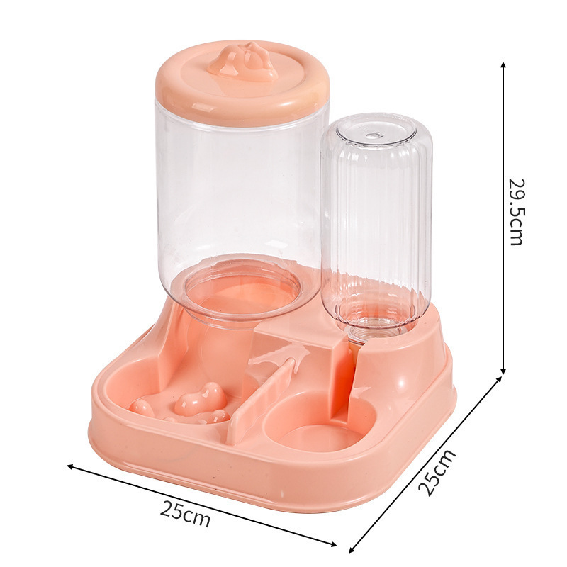 Automatic Dispenser Large Capacity Food Storage Bucket Cat Bowl Integrated Flowing Dry and Wet Separation Water Feeder