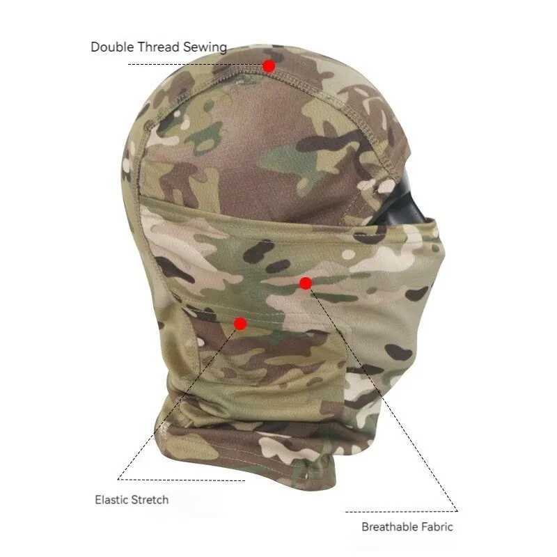 Camouflage Outdoor Riding Mask Outdoor Sun Protection Single Hole Quick Dry Mesh Mask Z250926