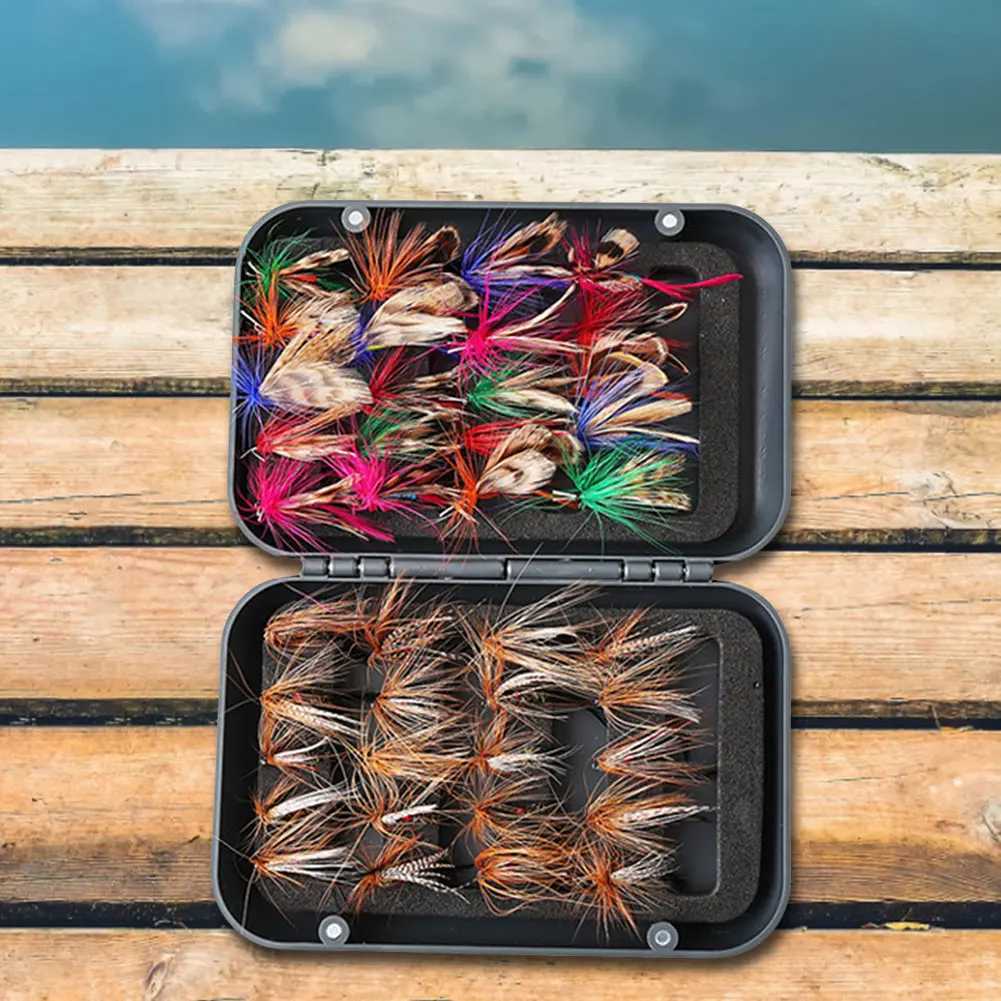 6041pcs Box Bionic Fly Hook Set Artificial Insect Fishing Baits Bionic Insects Flies with Box Fly for Trout Carp W250926