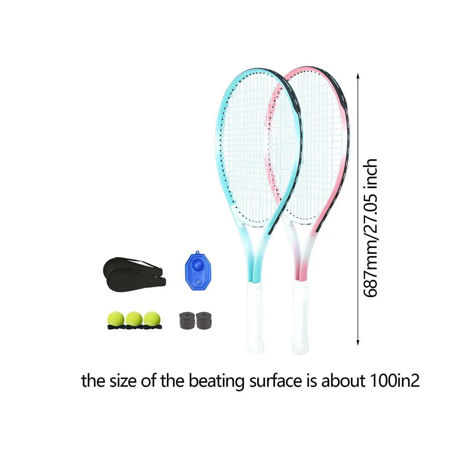 Tennis Racket Set with Rebound Balls Professional Portable Tennis Training Tool Practice Kit for Park Indoor Outdoor Backyard J250926