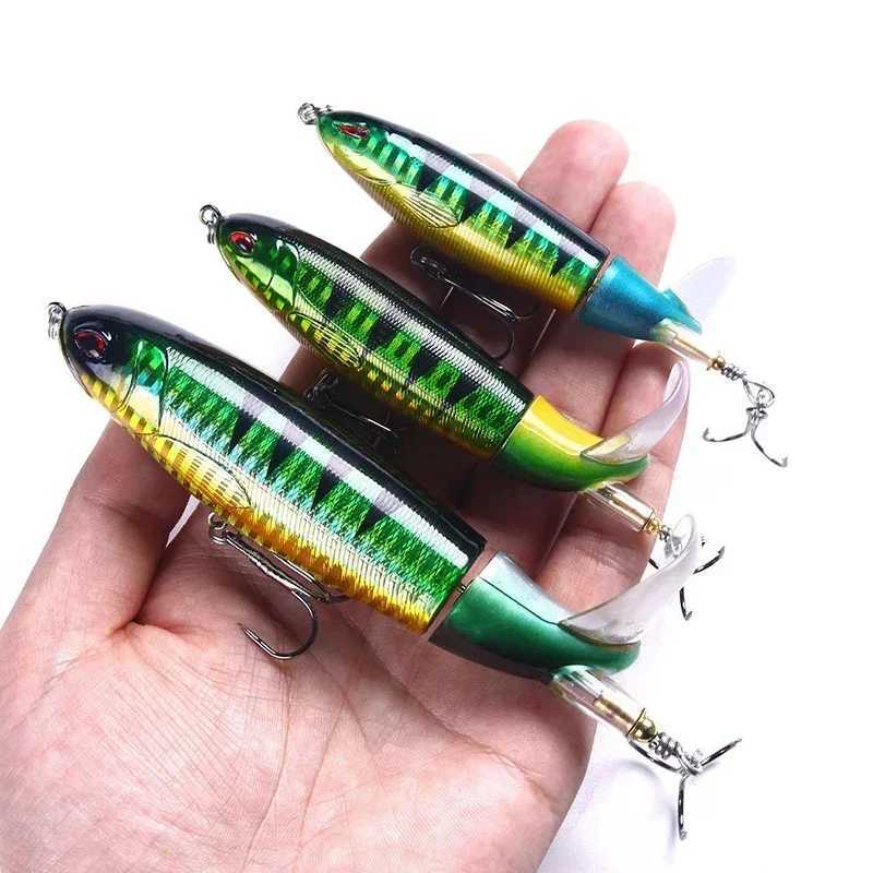 Popper Fishing Lure Set Artificial Topwater Rotating Wobbrs Tail Tack Hard Fishing Bait Accories Peche Pesca 510Pcs W250926