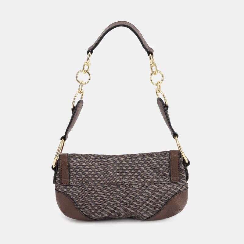 Retro British Ancient floral lock metal shoulder of baguettes underarm bag