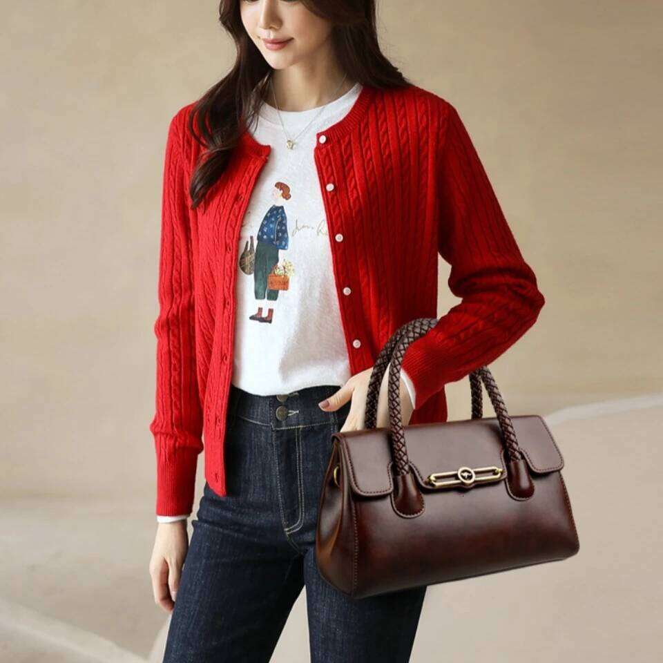 Woven Handle High Quality Pu Leather Women Top-handle Shoulder Bags Retro Casual Totes Latest Trendy Lock Designer Handbag Small