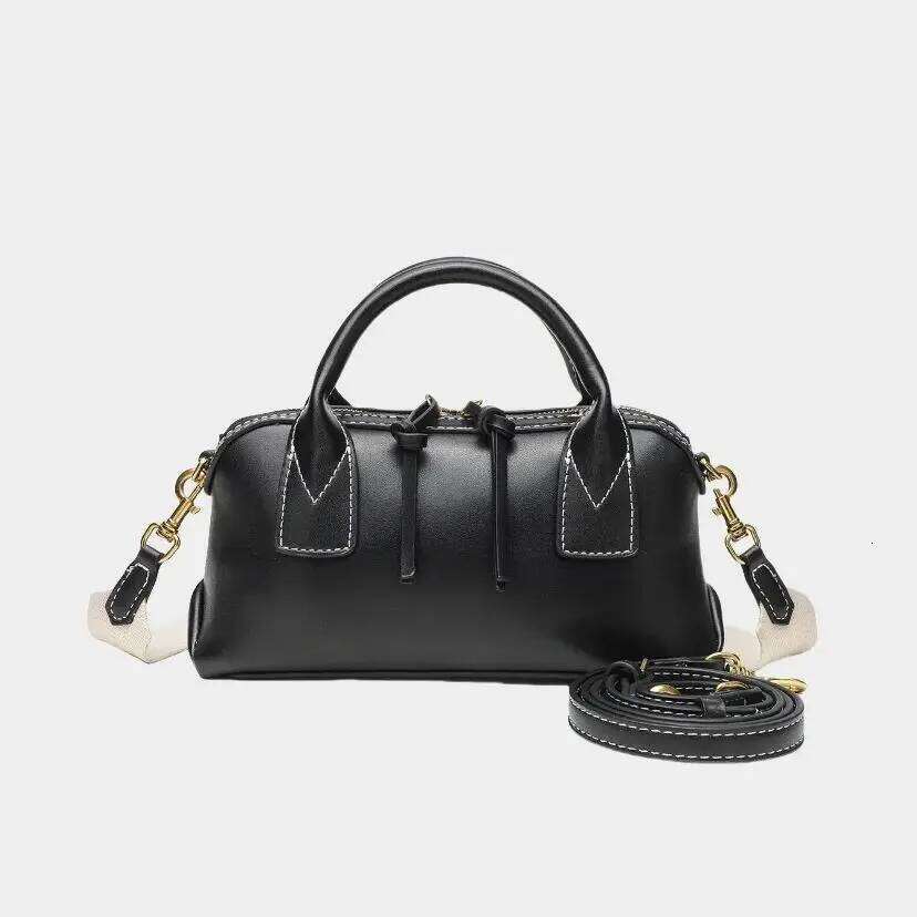 Wide Strap Women's Vintage Crossbody Bag, Summer Tote Ladies Handbags, Small Boston Bags For Female