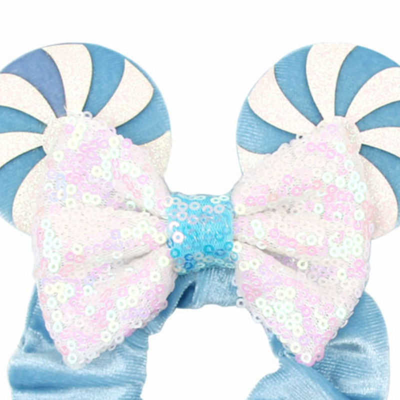 Disney hair ring for Halloween girls hair accessory Mickey Christmas thickened velvet sausage elastic gold velvet hair for Halloween or Christmas Acce