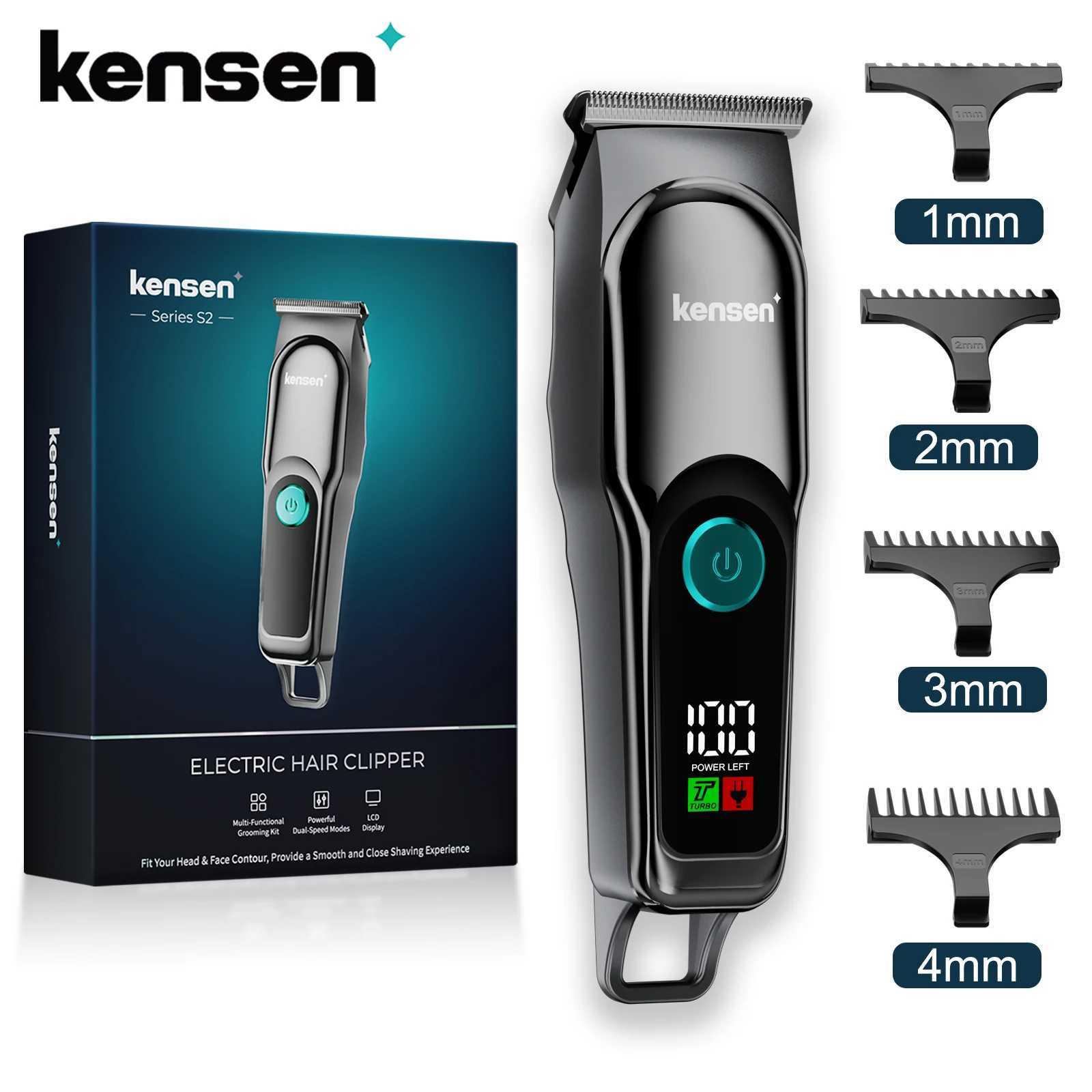 KENSEN S2 Hair Clippers for Men Cordless Beard Trimmer Hair Trimmers Set 6800RPM Shaver Hair Cutting Machine Clippers for Barber R250926