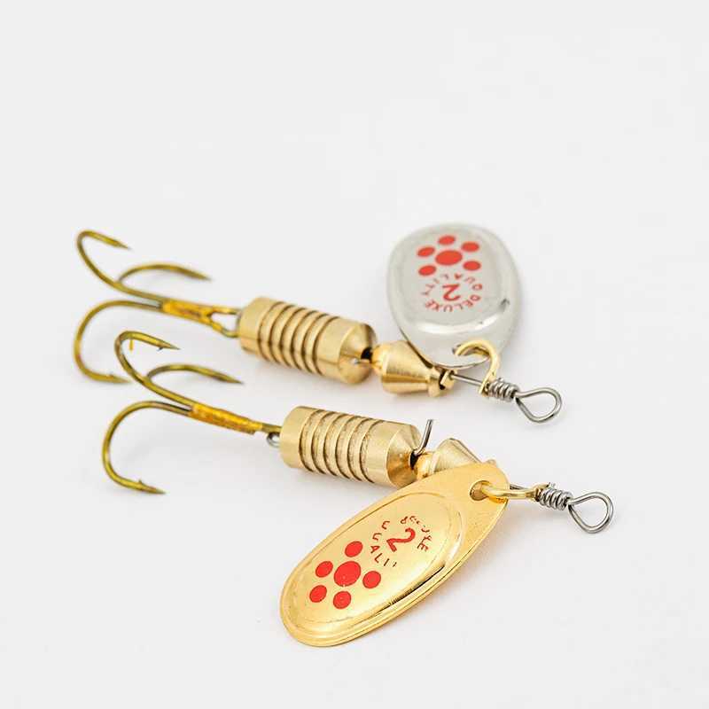 New 10PCS Spinner Spoon Metal Bait with Box Sequins Crankbait Spoon Baits Bass Trout Perch Pike Rotating 63cm 7g W250926