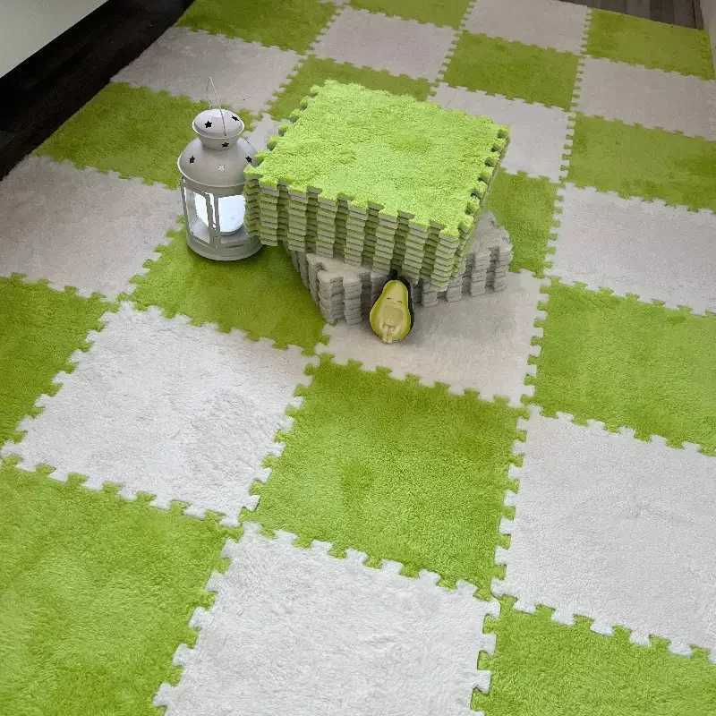 Baby Patchwork Crawling Mat EVA Interlocking Foam Plush Carpet Soft and Fluffy Bedroom Pad Baby Anti Fall Floor 116pcs C250926