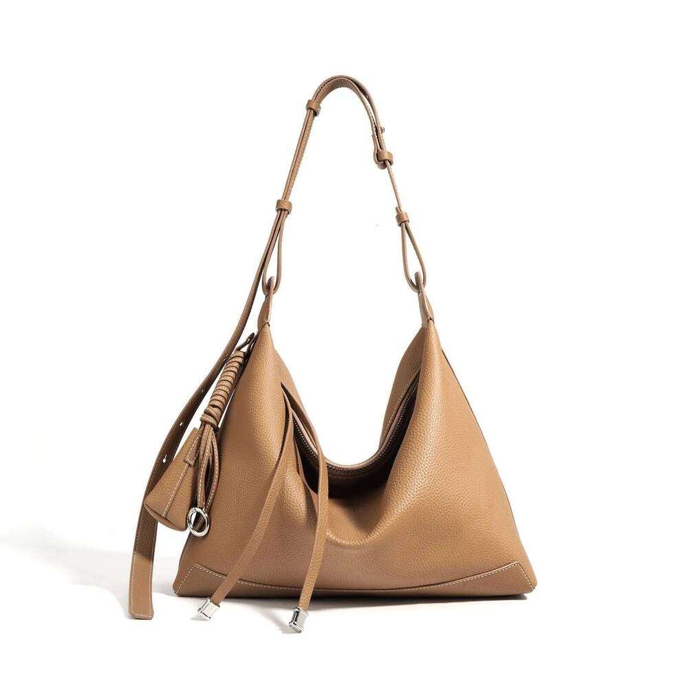 Genuine Leather Niche Large Capacity Commuter Tote Designer High Quality Shoulder Underarm Bag Fashion Handbag Female Suotong0917