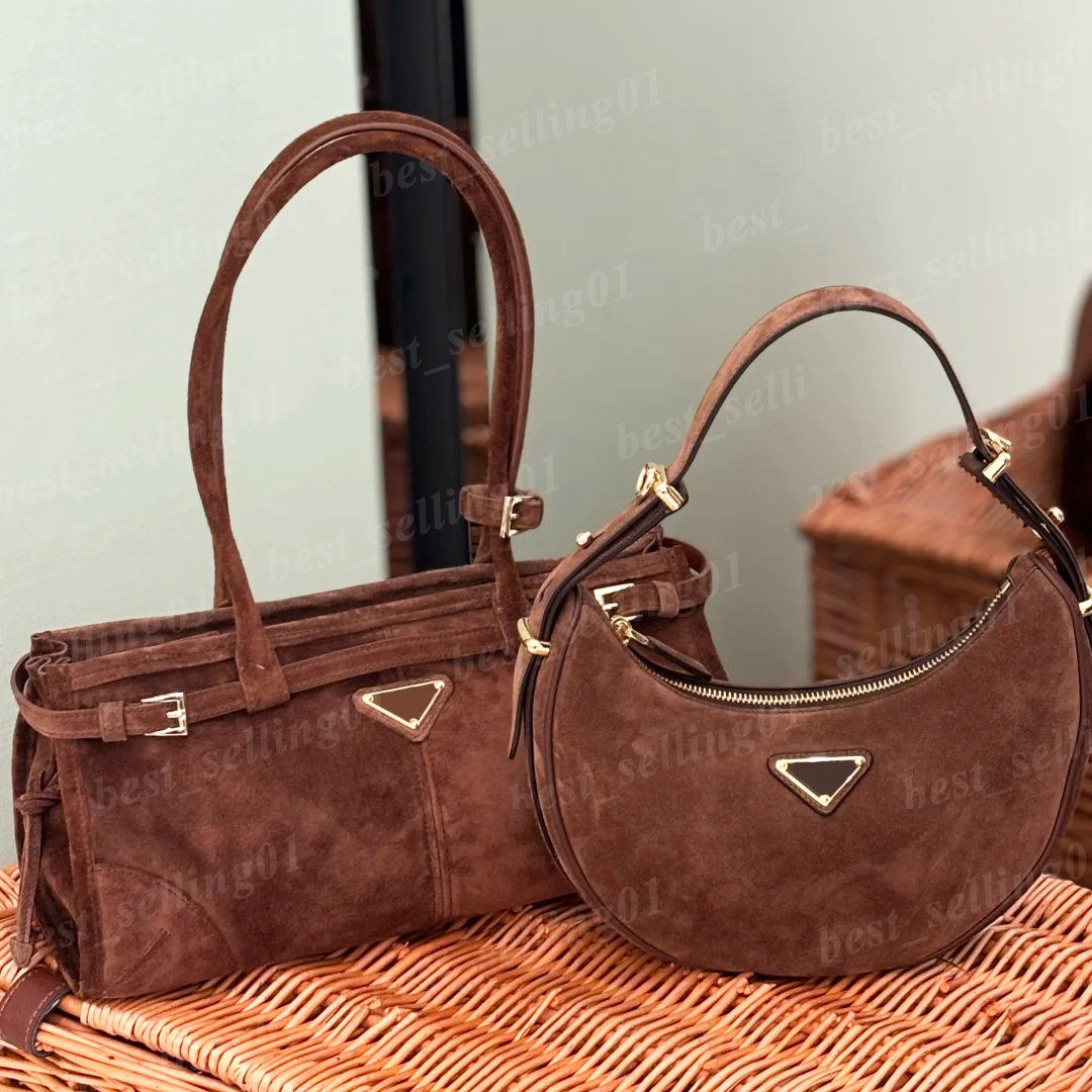 Designer Bag Luxury Bag Shoulder Bag Leather & Suede Fashion Handbag Half Moon Cross body Commuting Tote Bag Casual Versatile Bag