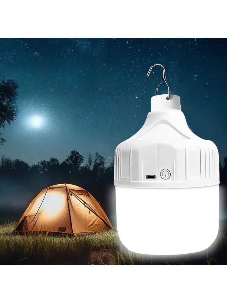 Portable Camping Light USB Rechargeable Led Bulb Emergency Lighting Flashlight Lights Outdoor Picnics Hanging Tent Light C250925