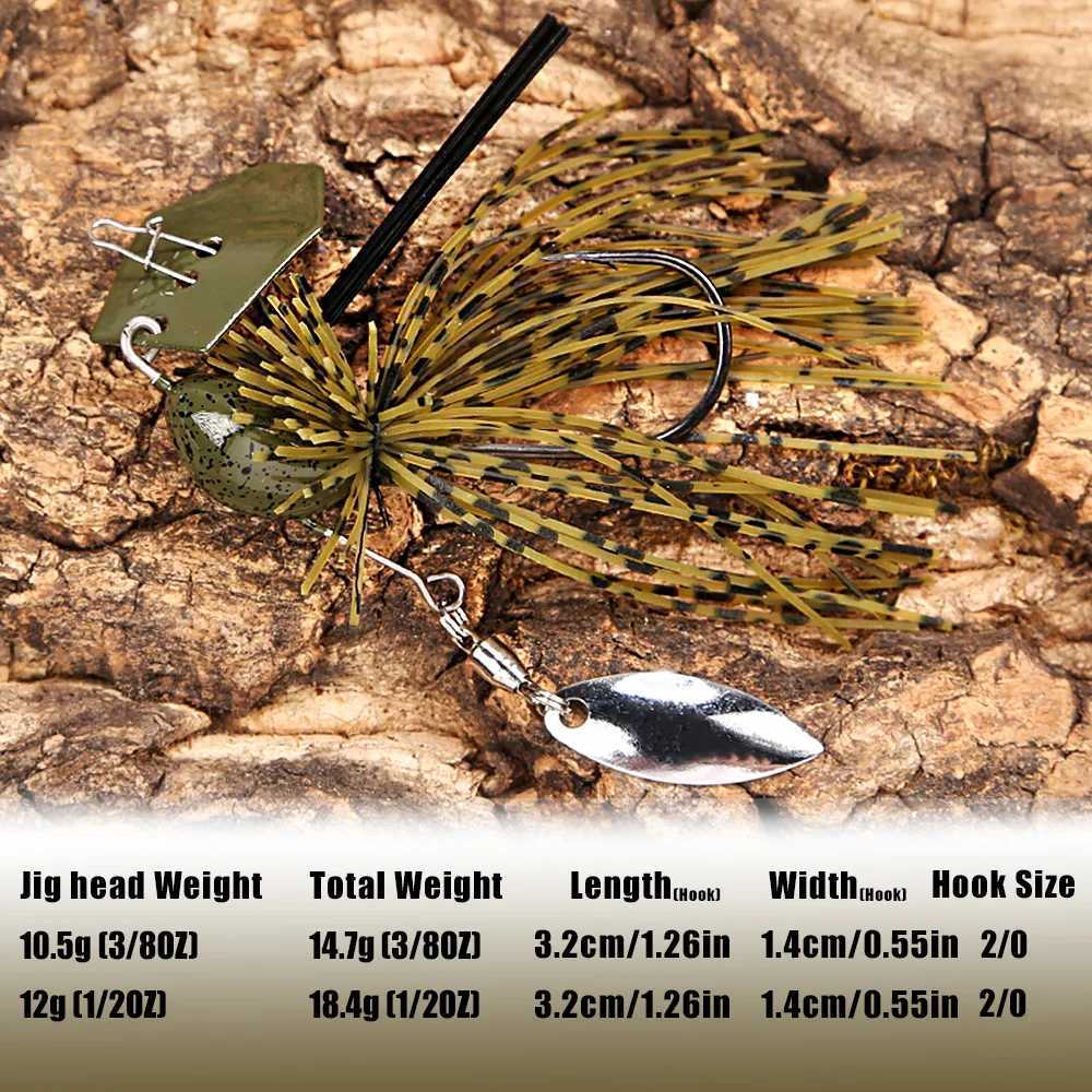 BU Chatteait 105g 14g Bladed Jig Need Spinner Stinger Hook Vibration Wire Power Bait Pike Bass Jig Fishing Lure W250926