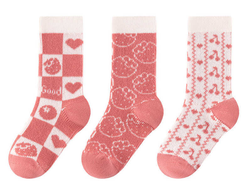Girls Socks Autumn Winter Cotton MidCalf Socks Inner Seamless Long Socks Korean Style Ins Trend C250926