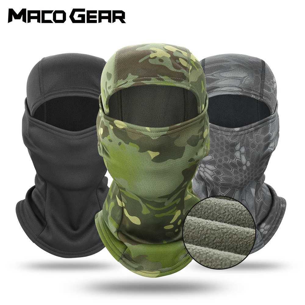 Winter Warmer Fleece Tactical Balaclava Full Face Mask Ski Paintball Running Hunting Hiking Cycling Sports Snowboard Scarf Men Z250926