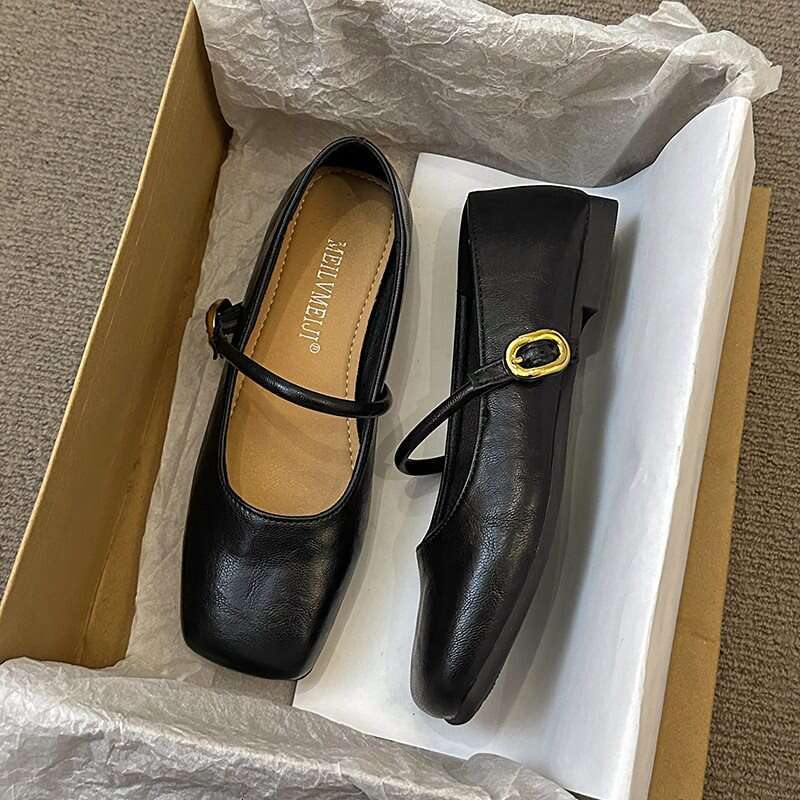 2025 Dress Designer Shoe French Style Gentle Single Evening Flat New Spring Small Leather Mary Jane Women Shoes