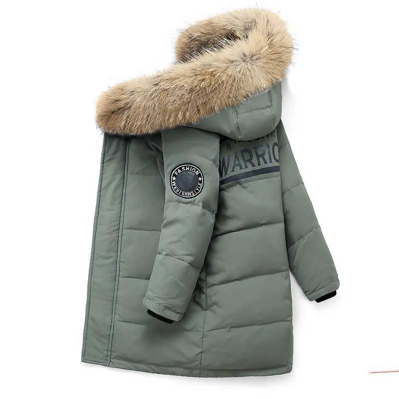 2025 Russian Winter Children Boy Down Jacket Hooded Waterproof Thicken Warm Boy Outerwear Coat 414 Years Kids Teenage Parka W250926