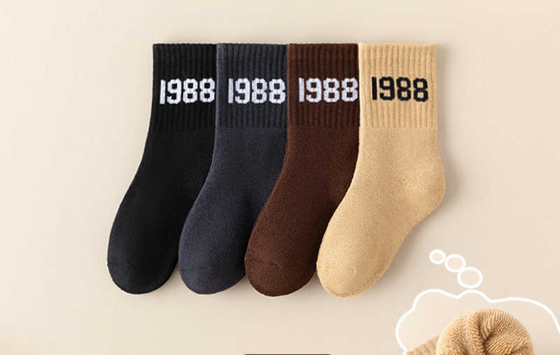 New Autumn Winter Childrens Socks Warm Terry Socks 112 Years Old MidCalf Boys and Girls Thickened Towel Socks C250926