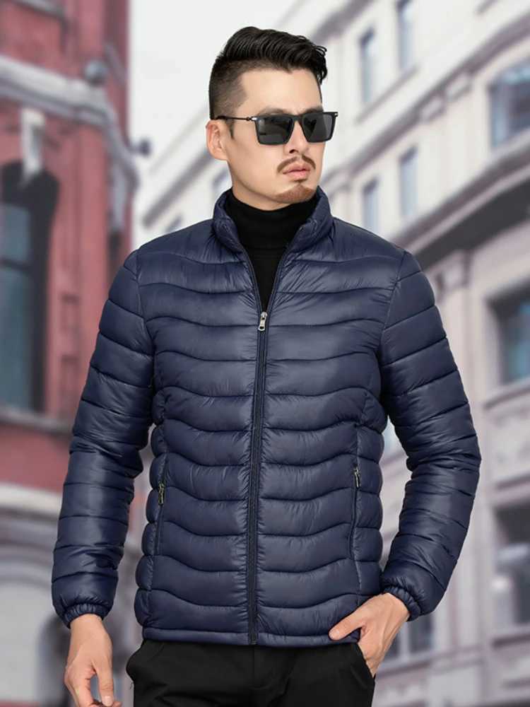2025 Men Jackets Warm Thick Parka Winter Casual Mens Outwear Coats Solid Stand Collar Male Windbreak Cotton Padded Jacket W250926