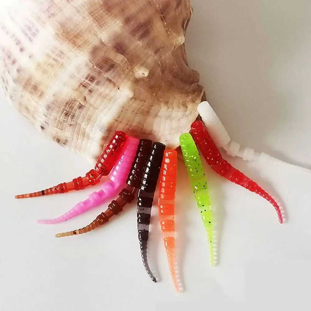 10PCS Soft Jig Worm Lures 40mm Polaris Minnow Lures Pesca Sinking Soft Baits Bass W250926