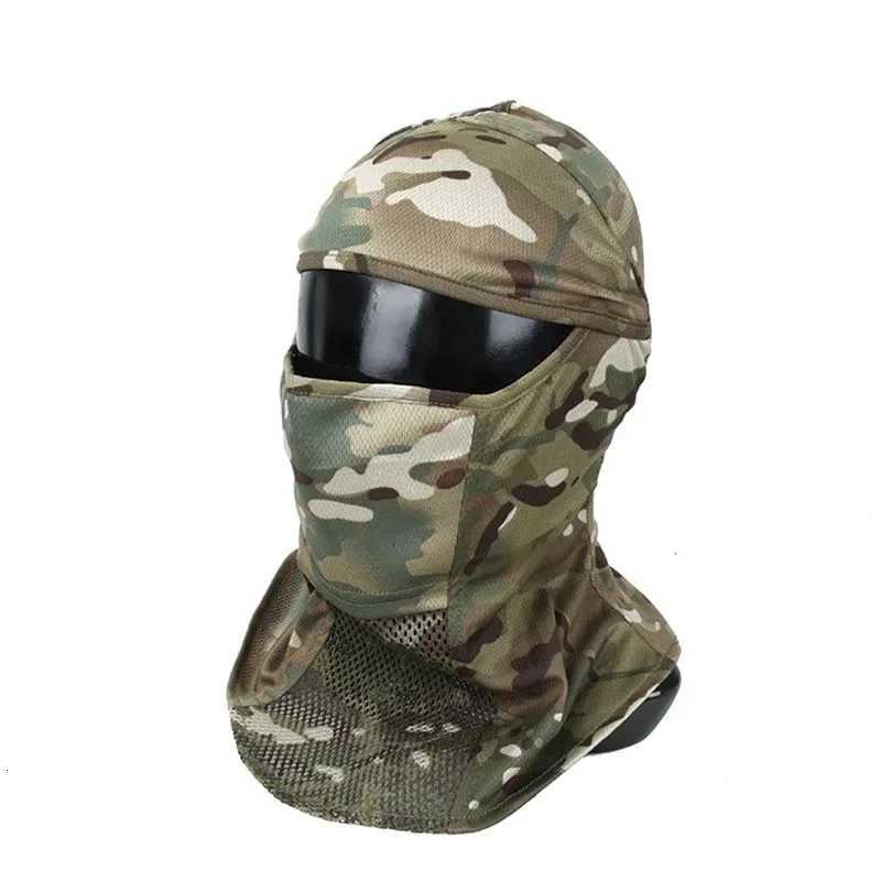 CS Tactical Camo Head Cover Mesh Balaclava Full FaceMask Sunscreen Dustproof Fullwrapped Headscarf Z250926